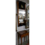 A 19th century 'Biedermier' console table and mirror, mirror 134 x 54 cm (some loss to silvering).