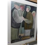 A framed and glazed watercolour 'The Four Old Friends' by John Thompson (1924-2011) signed with