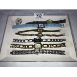 7 ladies wristwatches and a watch head