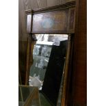 A 19th century mirror with hand pained decoration to frame.