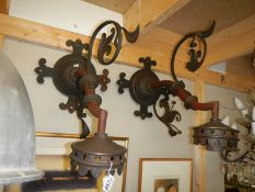 A pair of Gothic style wall lights.