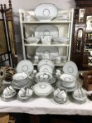 24 pieces of Noritake dinner ware including 3 tureens and 2 sets of 3 graduated platters.