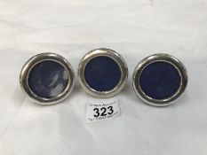 3 silver 925 hallmarked picture frames