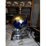 A globe table lamp base.