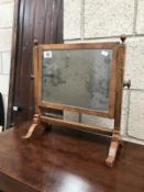 An Edwardian mahogany dressing table mirror