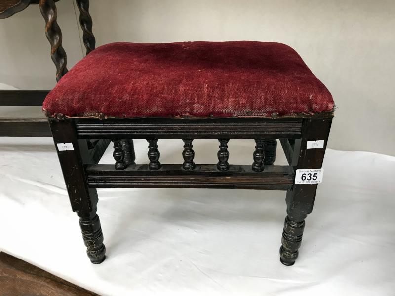 An Edwardian foot stool