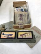 A quantity of cigarette cards including a 1930 Modern Boy album of aeroplanes
