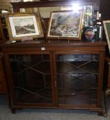 A mahogany astragal glazed cabinet.