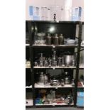 A large quantity of kitchenware including good large stainless steel parts etc.