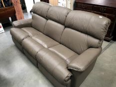 A 3 seater leather settee