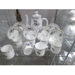 A Shelley Chelsea 14 piece coffee set comprising coffee pot, milk jug, 6 cups and 6 saucers.