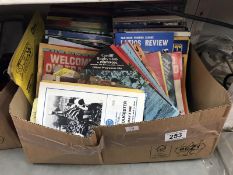 A large quantity of 1970's onwards football programmes