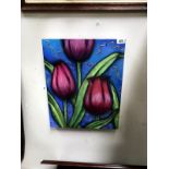Purple Tulips' picture on canvas