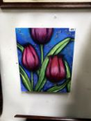 Purple Tulips' picture on canvas