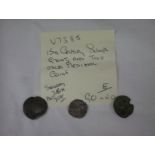 A 15th century silver groat and 2 other medieval coins.