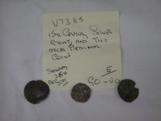 A 15th century silver groat and 2 other medieval coins.