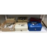 A selection of cash boxes (some with keys) etc.