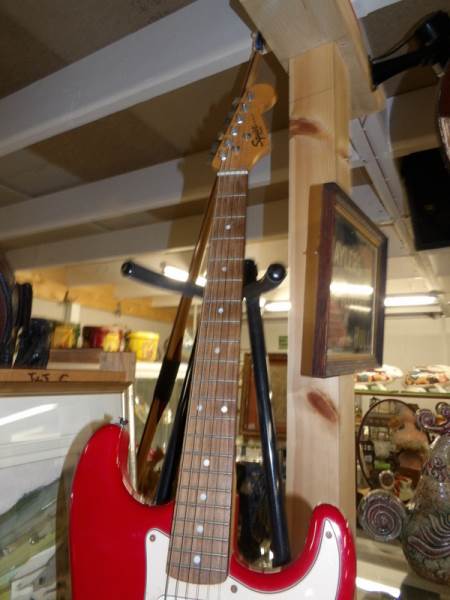 A Squire Strat by Fender electric guitar, (neck straight, - Image 3 of 3