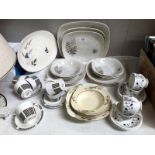 A selection of retro china including tea set