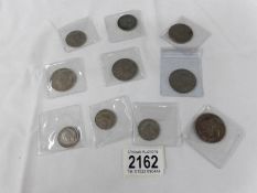 A collection of George VI coins including half crowns, florins, shillings etc.