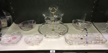 A quantity of German waltherglass cake stands and dishes