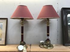 A pair of table lamps