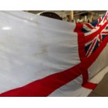 A Royal Naval Battle ensign (approximately 15' x 7') from HMS Ariadne, Leander Class.