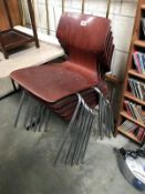 A set of 6 1960/70's Flötotto stacking chairs
