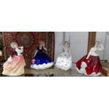 4 Royal Doulton figurines - HN2141 Autumn Breezes, HN2481 Maureen,