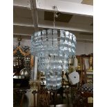 A Mazzega 3 tier glass Murano chandelier,