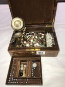 A box of costume jewellery