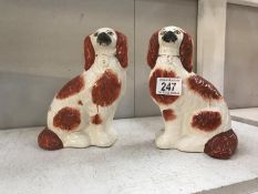 A pair of Staffordshire Spaniels