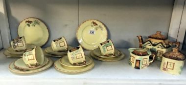 A Keele St Pottery 'Cottage' tea set