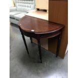 A mahogany effect D end hall table
