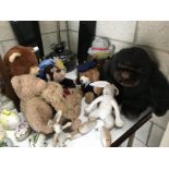 A large collection of cuddly toys