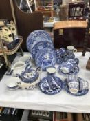 A good lot of Spode plates & other blue & white