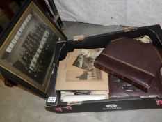 2 old photo albums and a collection of late 19th to mid 20th century photographs,.