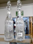 A pair of fine lead crystal decanters.