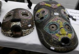 2 Wester Africa wall masks.