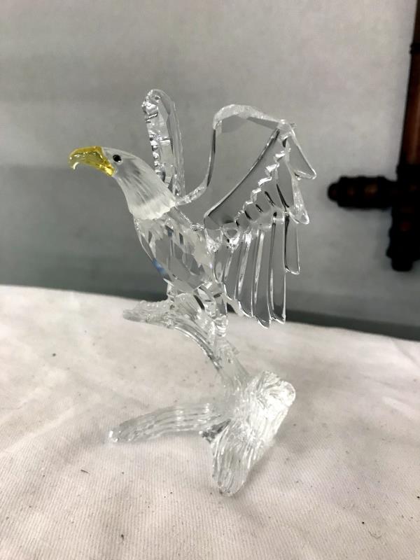 6 Swarovski crystal animal figures - lion upon rock (boxed), eagle (boxed), - Image 6 of 13