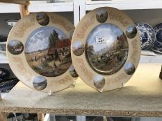 2 Christian Seltmann German collector's plates featuring rural scenes