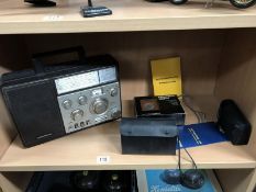 A Grundig Ocean Boy 820 radio and a Toshiba Actas mini cassette recorder etc.