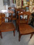 A set of 4 19th century chairs.