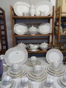 A Minton Tapestry S699 coffee and dinner set for 8 including tureens, gravy boat,