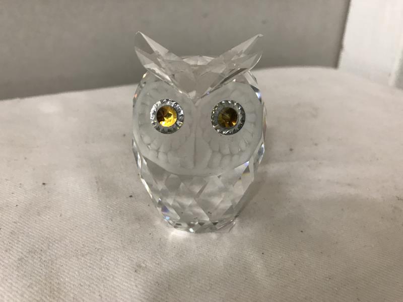 6 Swarovski crystal animal figures - lion upon rock (boxed), eagle (boxed), - Image 12 of 13