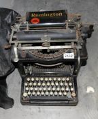 A vintage Remington typewriter.