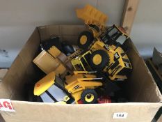 A large quantity of unboxed Diecast plastic toys including Tonka etc.