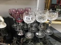 12 long stem wine glasses