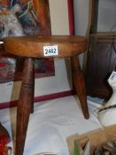 An old milking stool.
