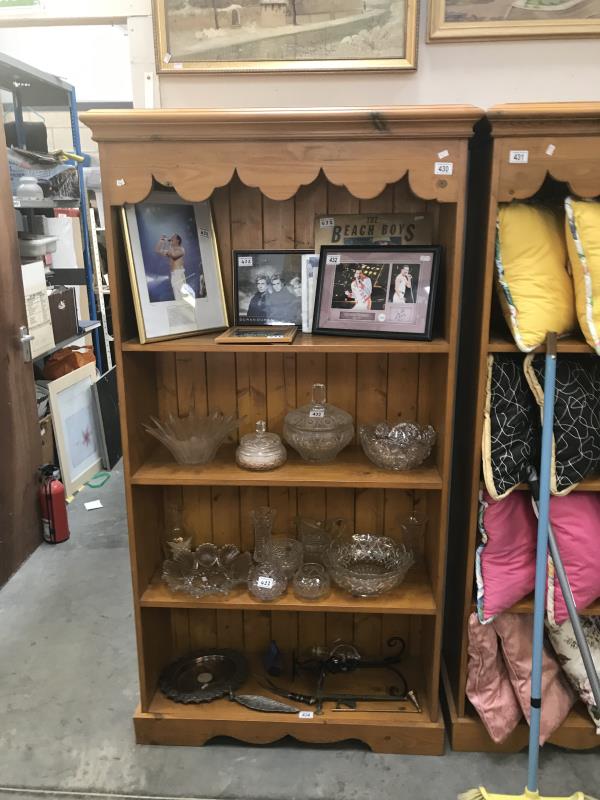 A pine bookcase